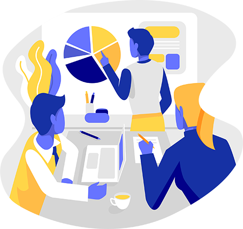 Animation of team meeting